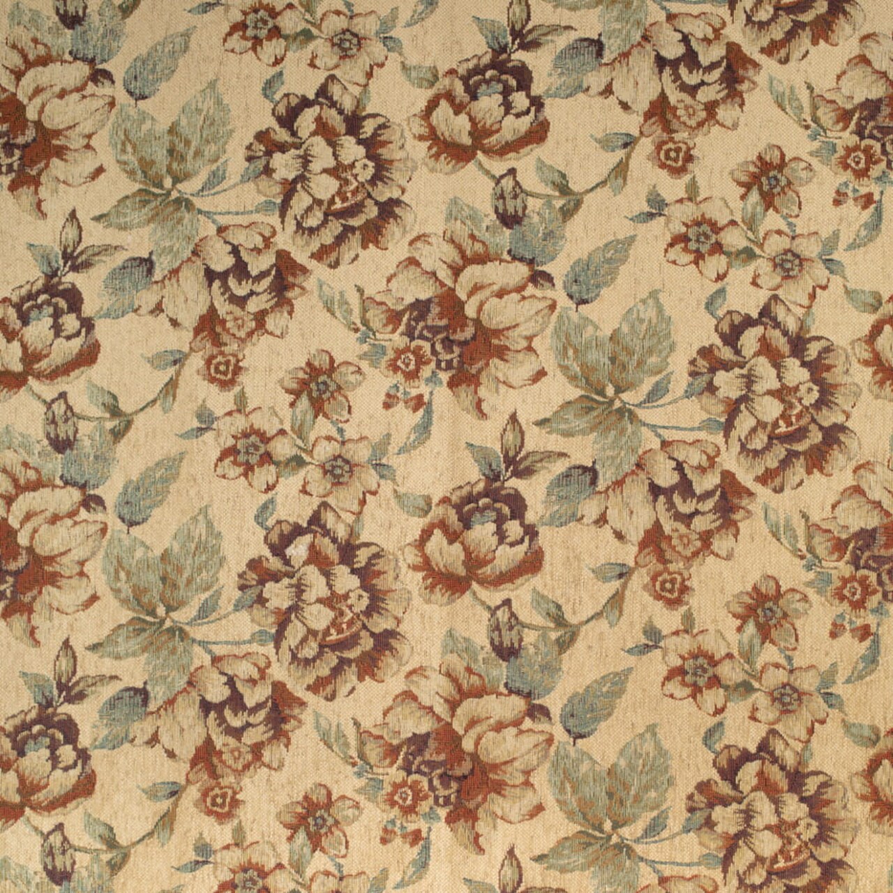 Autumn - Orange Rust,red Burgundy Floral Upholstery Fabric 54 Inches"
